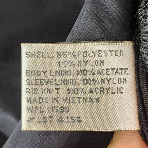 Mens Vintage Black Tehama Pullover Jacket 1/4 Button Down Long Sleeve Size S - Picture 7 of 12